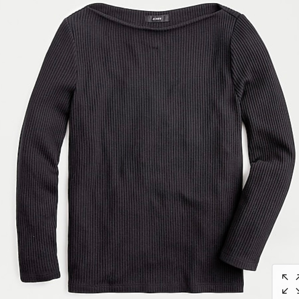 NWT J Crew Bateau Neck Ribbed Tee